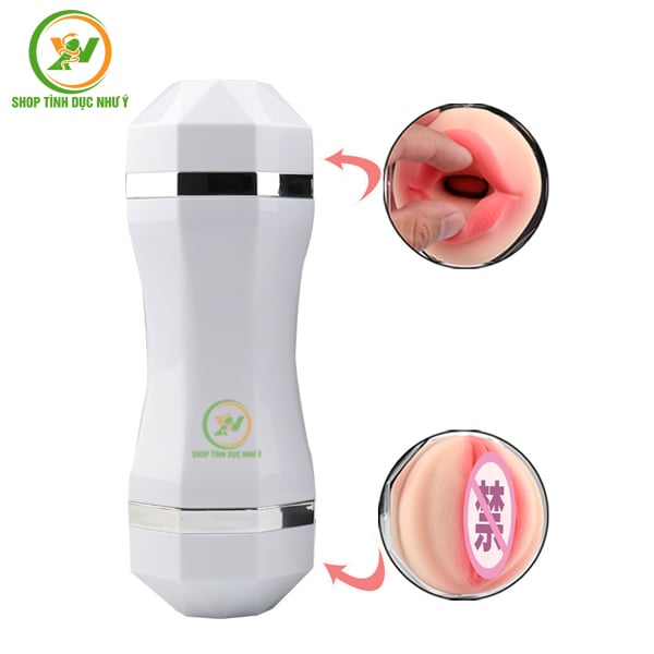 Cốc thủ dâm Snail Cup 2 đầu âm đạo và miệng cầm tay cho nam