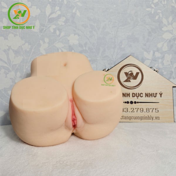 Sextoy mông giả nguyên khối silicon tỏa nhiệt 42 độ ấm áp như thật 3,3kg