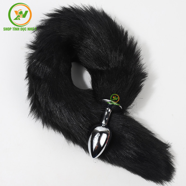Phích cắm hậu môn Inox chuôi đuôi chồn quyến rũ