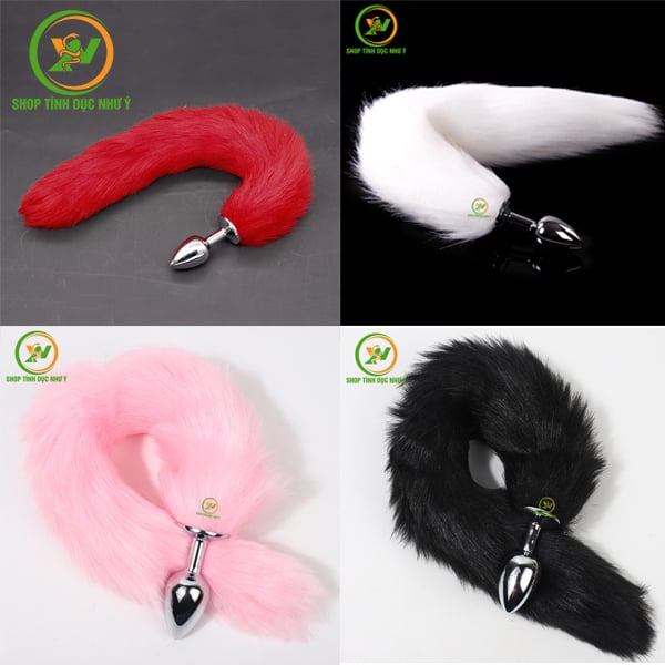 Phích cắm hậu môn Inox chuôi đuôi chồn quyến rũ