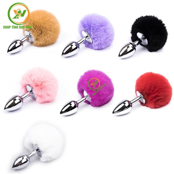 Phích cắm hậu môn Inox đế đuôi thỏ cute đồ chơi BDSM