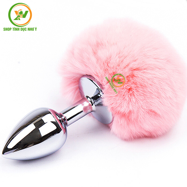 Phích cắm hậu môn Inox đế đuôi thỏ cute đồ chơi BDSM