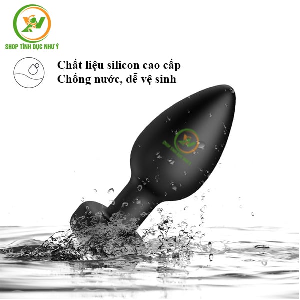 Phích cắm hậu môn Silicon rung 10 tần số điều khiển bằng APP
