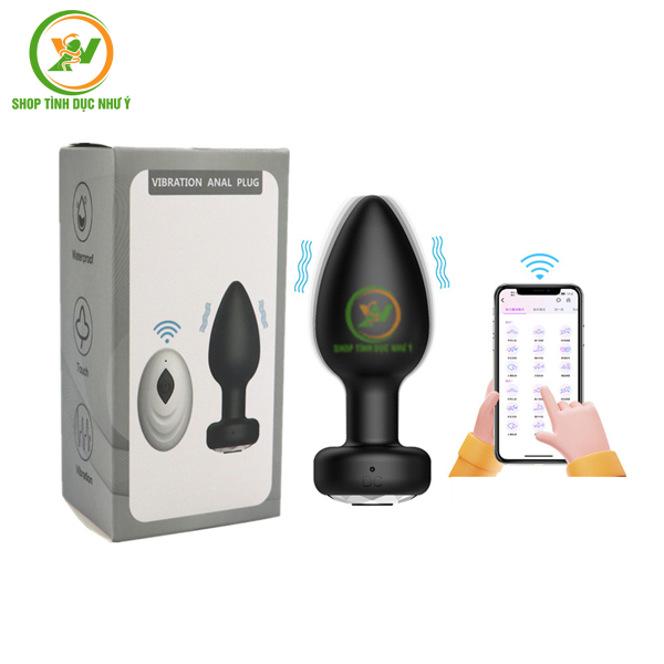 Phích cắm hậu môn Silicon rung 10 tần số điều khiển bằng APP
