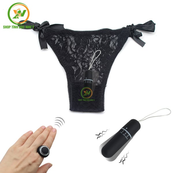 Quần lót chip rung điều khiển từ xa bằng nhẫn thủ dâm nữ