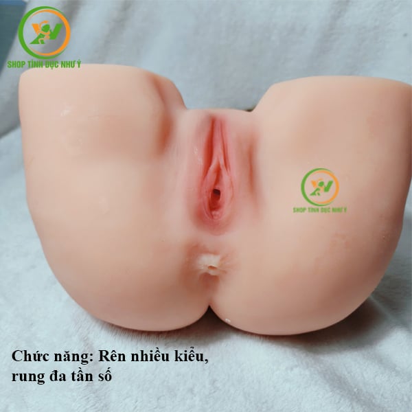 Sextoy mông giả nguyên khối silicon rung rên cao cấp 5,5kg