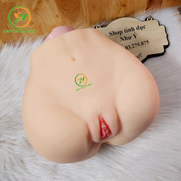 Sextoy mông giả nguyên khối silicon rung rên kẹp hút 4,5kg