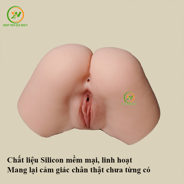 Sextoy mông giả nguyên khối silicon rung rên sưởi ấm 3,5kg