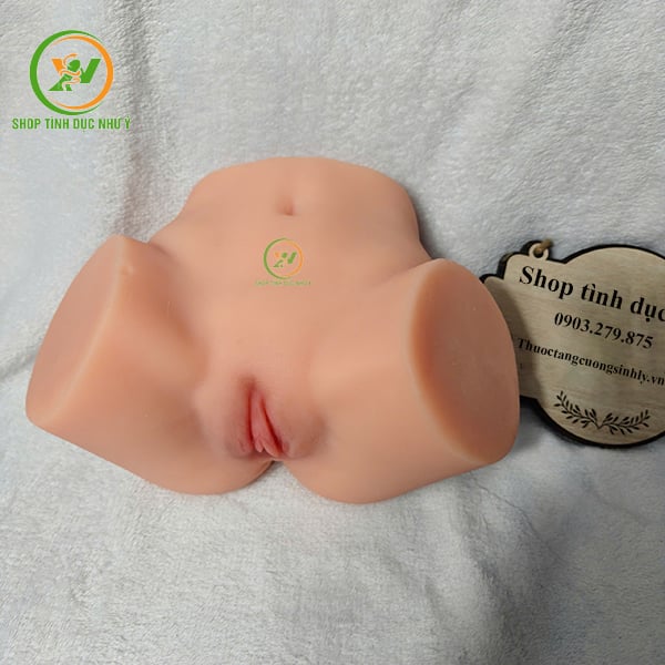 Sextoy mông giả nguyên khối silicon rung rên sưởi ấm 3,5kg