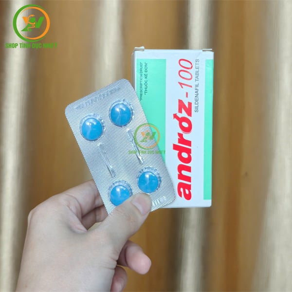 Thuốc kích dục tăng cường sinh lý nam Androz-100 dạng viên