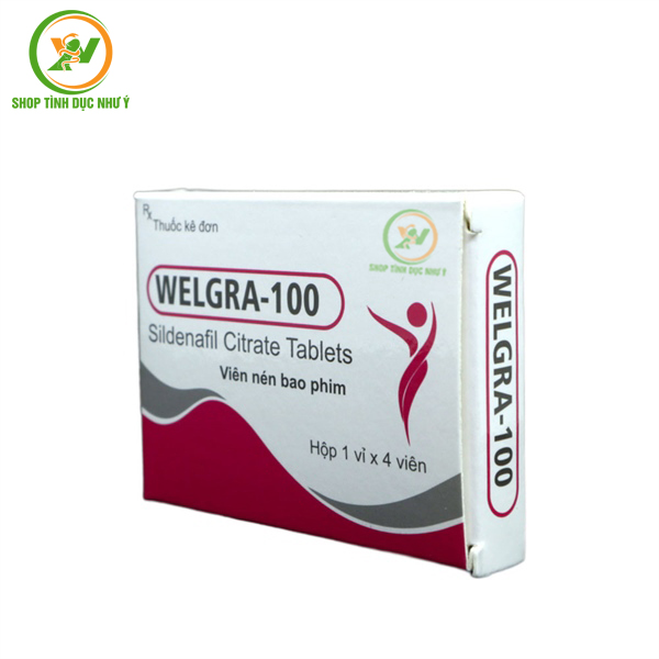 Thuốc kích dục tăng cường sinh lý nam Welgra-100 hộp 4 viên
