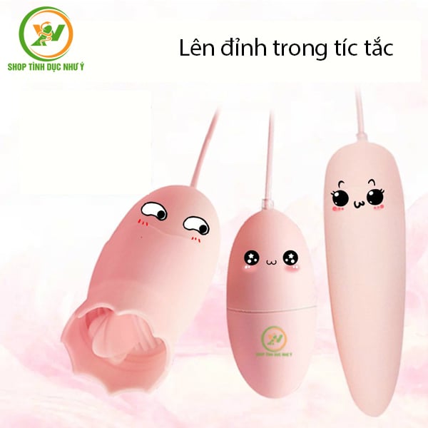 Trứng rung 12 chế độ sạc USB 3 đầu có lưỡi liếm âm đạo