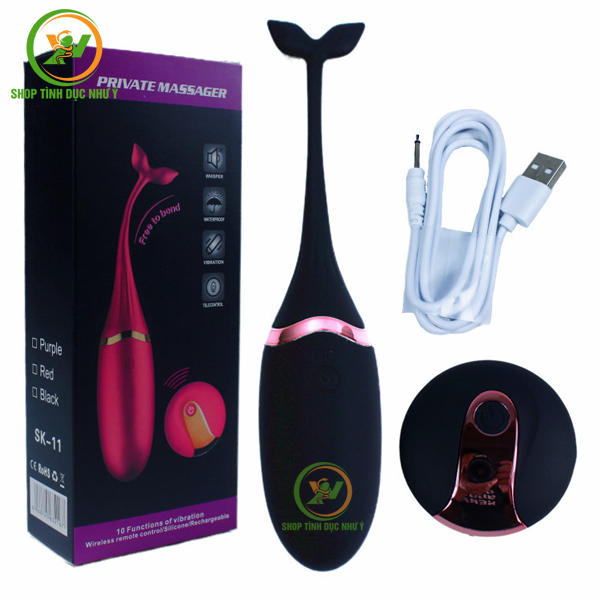 Trứng rung cá heo giá rẻ điều khiển từ xa 10 chế độ cực mạnh
