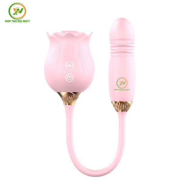 Trứng rung hoa hồng kết hợp đầu bú hút nhiều chế độ