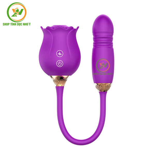 Trứng rung hoa hồng kết hợp đầu bú hút nhiều chế độ