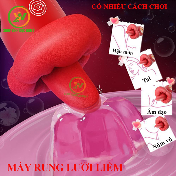 Trứng rung kèm lưỡi liếm massage cực mạnh 10 chế độ rung