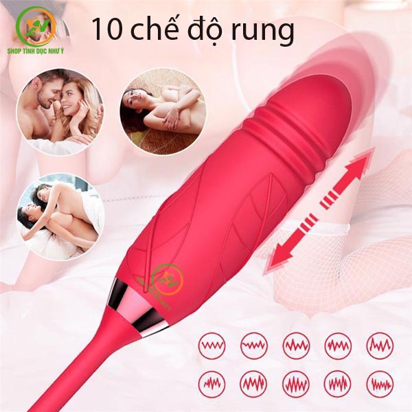 Trứng rung kết hợp đầu bú hút kích thích nhũ hoa và điểm G