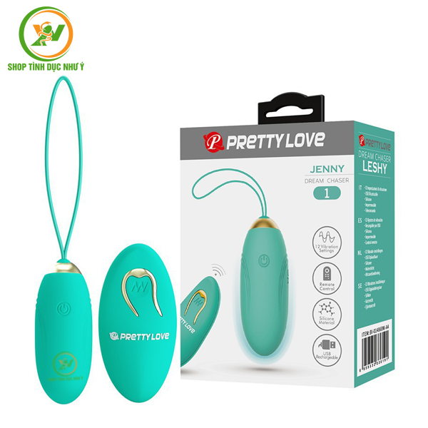 Trứng rung không dây Pretty Love Jenny điều khiển từ xa sạc pin