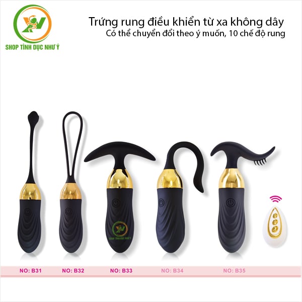 Trứng rung Luminos B32 không dây điều khiển từ xa