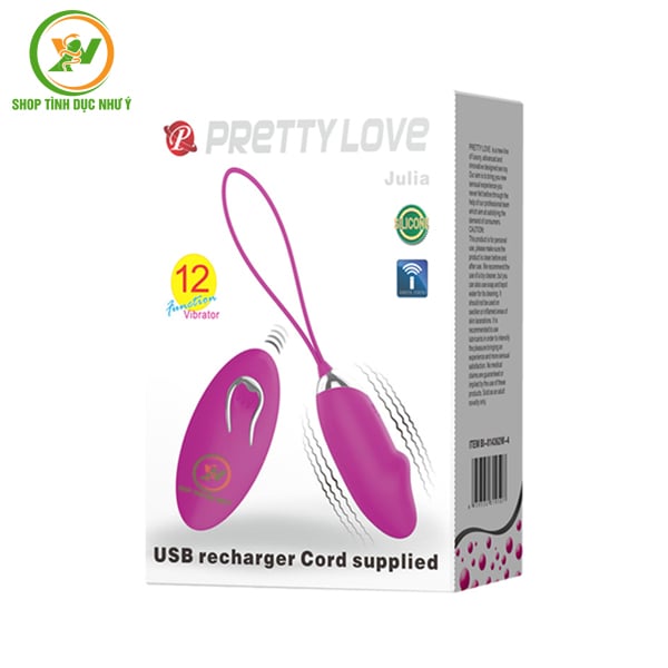 Trứng rung Pretty Love Julia không dây 12 chế độ rung