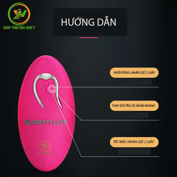 Trứng rung Pretty Love Selkie 12 chế độ rung không dây