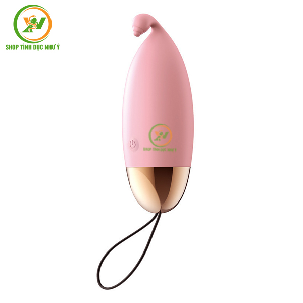 Trứng rung sạc USB 1 đầu hình móc câu chạy bằng pin