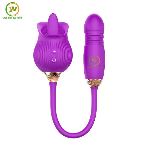 Trứng rung thụt hoa hồng kết hợp đầu lưỡi liếm nhiều chế độ