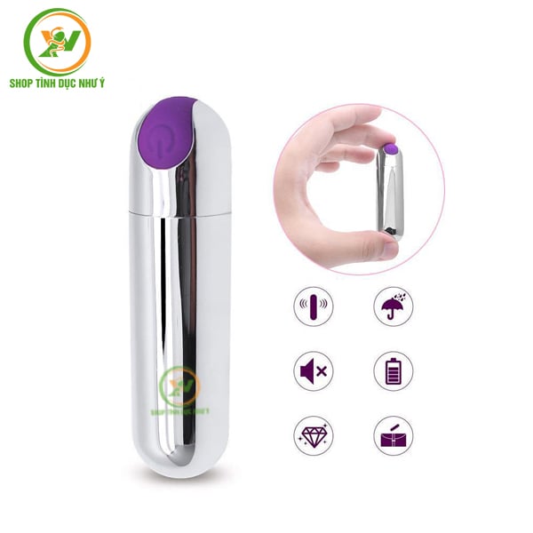 Trứng rung tình yêu inox mini ngụy trang thỏi son 10 chế độ