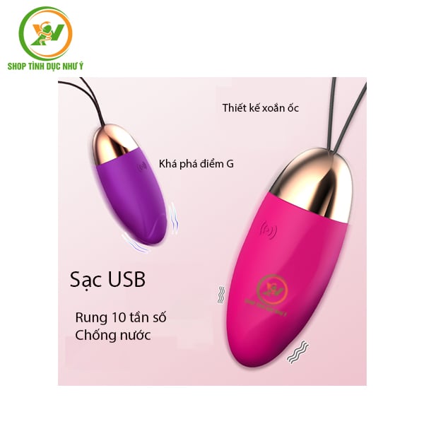 Trứng rung tình yêu sạc USB 1 đầu rung 10 tần số rung mạnh mẽ