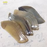  Lược sừng trâu, lược chải tóc hình con cá kích thước 15cm dày 6-9mm chống rụng tóc, giảm cảm giác đau đầu bảo vệ tóc 