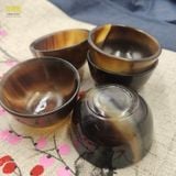  Chén sừng trâu Mnistore kích thước 3,2x5cm màu đen và trắng Vẻ Đẹp Tự Nhiên, Sang Trọng Và Đẳng Cấp 