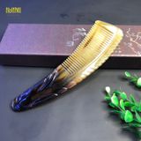  Lược sừng trâu dáng liềm chuôi khía Mnistore màu sắc đen lưa kích thước 16-22cm dày 3-9mm giúp tạo kiểu tóc thuận tiện 