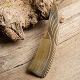  Lược sừng trâu dáng liềm chuôi khía Mnistore màu sắc trắng kích thước 16-22cm dày 3-9mm giúp tạo kiểu tóc thuận tiện và chăm sóc tóc 