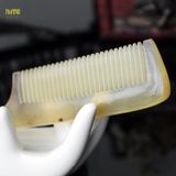  Lược sừng trâu hình dáng chuôi dài Mnistore màu trắng kích thước 20cmx3,5cm dày 3-6mm lược chải giúp trí não tỉnh táo 
