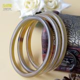  Vòng Tay Tuần Sừng Trâu màu sắc Trắng lưa kích thước 5,5-7,5cm dày 0,4-0,8cm – Tinh Hoa Thủ Công, Vượng Khí An Lành 