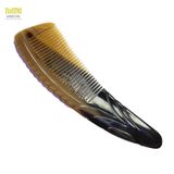  Lược sừng trâu dáng liềm chuôi khía Mnistore màu sắc đen lưa kích thước 16-22cm dày 3-9mm giúp tạo kiểu tóc thuận tiện 