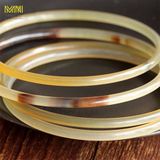  Vòng Tay Tuần Sừng Trâu màu sắc Trắng lưa kích thước 5,5-7,5cm dày 0,4-0,8cm – Tinh Hoa Thủ Công, Vượng Khí An Lành 