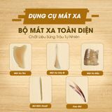  Bộ dụng cụ massage toàn điện mnistore chế tác từ sừng trâu gồm 5 món massage mặt cày bi - nâng cơ mặt - mát xa đầu - cạo gió - bút bi bấm huyệt Chăm Sóc Sức Khỏe và Sắc Đẹp Tại Nhà 
