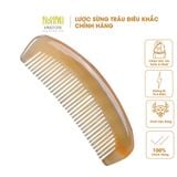  Lược sừng trâu dáng me trơn hình dáng múi bưởi kích thước 8,5cm - 13cm màu lưa giảm tình trạng rụng tóc 