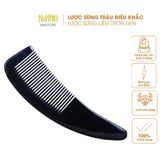  Lược sừng liềm trơn Mnistore màu đen kích thước 16cm - 20cm lược chải tóc massage đầu giúp giảm căng thẳng mệt mỏi 