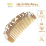  Lược Sừng Trâu Dáng Me Chim Đôi, kích thước 12-13cm dày 5-7mm màu sắc đen và trắng Dụng cụ chăm sóc tóc 
