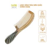  Lược sừng trâu chuôi khía Mnistore màu sắc trắng lưa kích thước 16cm đến 20cm Lựa Chọn Hoàn Hảo Cho Mái Tóc Khỏe Đẹp 