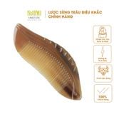  Lược sừng trâu, lược chải tóc hình con cá kích thước 15cm dày 6-9mm chống rụng tóc, giảm cảm giác đau đầu bảo vệ tóc 