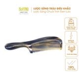  Lược sừng trâu chuôi trơn Mnistore màu sắc đen kích thước 16cm đến 20cm Chăm Sóc Tóc Từ Thiên Nhiên Và Bảo Vệ Da Đầu 