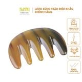  Lược sừng massage đầu Mnistore thiết kế răng thưa kích thước 9-10cmx5,5cm dày 8mm-11mm Dễ sử dụng, dùng để massage đầu 