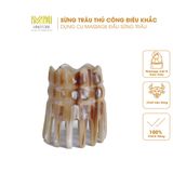  Dụng cụ massage đầu lưng gáy chế tác từ sừng trâu Mnistore Kích Thước 12cm - 13cm màu trắng đen giúp giảm căng thẳng 