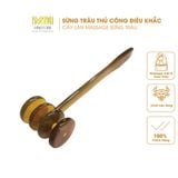  Cây lăn massage sừng trâu Mnistore kích thước 15cm màu sắc trắng lưa Bí Quyết Chăm Sóc Sức Khỏe Tự Nhiên 