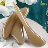  Bộ dụng cụ massage mặt điêu khắc sừng trâu Mnistore kích thước 12,5cm dày 4mm-1cm Chăm sóc massage da mặt và nâng cơ mặt 