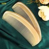  Lược sừng trâu dáng me trơn hình dáng múi bưởi kích thước 8,5cm - 13cm màu lưa giảm tình trạng rụng tóc 