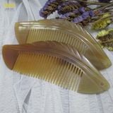  Lược sừng trâu, lược chải tóc hình con cá kích thước 15cm dày 6-9mm chống rụng tóc, giảm cảm giác đau đầu bảo vệ tóc 